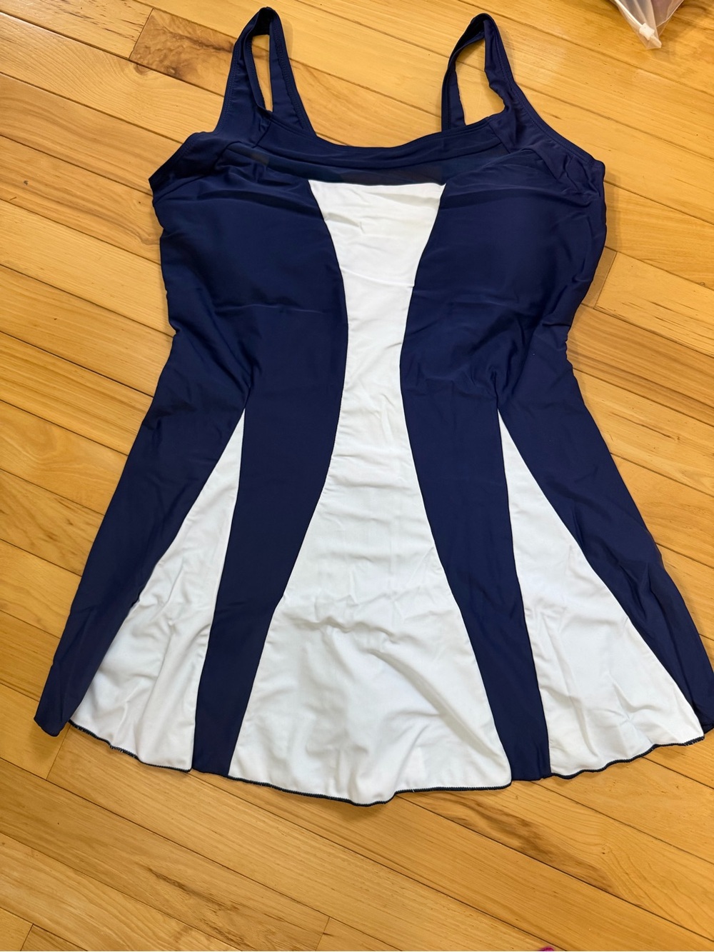 Amazon Navy and White One-Piece Swim Dress